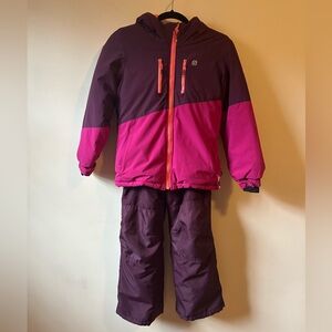 Gusti Canada Snowboard Jacket and Pants Girls Size 10 Pink Purple